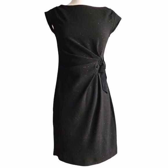 The Limited Black Gold Sparkle Cocktail Mini Dress Party Size XL Sheath Classic - Picture 1 of 9